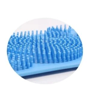 2 az 1-ben Szilikon Testradír és Masszázs Kefe - Kék, 90cm