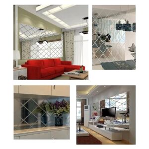 64 db-os Öntapadós Akril Tükör Szett - 3D Fali Dekoráció