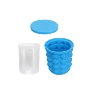 Dispozitiv pentru gheata Smart Ice Cube FOXMAG24, tip frapiera, silicon, usor de utilizat, capac inclus, 120 de cuburi, albastru, 14x13 cm 141643851 - Forme cuburi de gheata