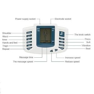 Aparat de masaj cu puls electronic, pentru terapie pentru ameliorarea durerii si fitness, alimentare cu baterii, alb 145692768 - Stimulator muscular