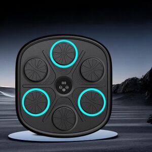 Aparat de box, cu Bluetooth pentru copii si adulti, muzical, display pentru monitorizarea loviturilor, Iluminare LED a zonei de lovire, cu sistem de fixare in perete, negru 141592412 - Saci de box și mănuși de box