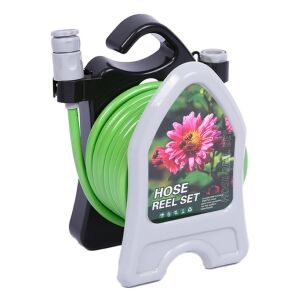 Комплект макара за маркуч с пистолет за пръскане, градински маркуч 10м, поливане на растения - Напояване