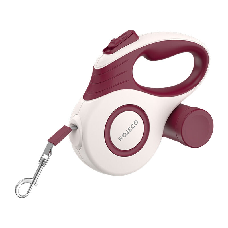 Rojeco A12 5M automata behúzható kutyapóráz, 5 méter (piros)