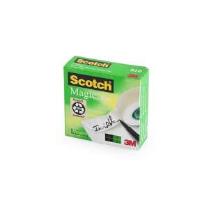 Scotch Magic Tape 810, 19mm x 33m, невидим, прозрачен, диспенсър, ролка, 3M, рециклиран картон - Залепваща лента