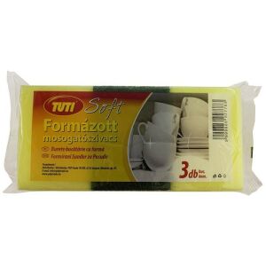 Mosogatószivacs, formázott, 3 db, TUTI "Soft" 135994683 - Mosogatószivacs