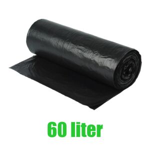 Szemeteszsák 60/65 liter 60 x 70 cm 20 db/tekercs fekete 135995913 - Orink