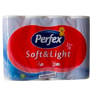 Toalettpapír 3 rétegű 100% cellulóz 24 tekercs/csomag Boni Perfex hófehér 135997080 - Perfex
