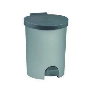 Kosz na śmieci Curver 15L z pedałem, srebrno-czarny plastikowy - Śmieci