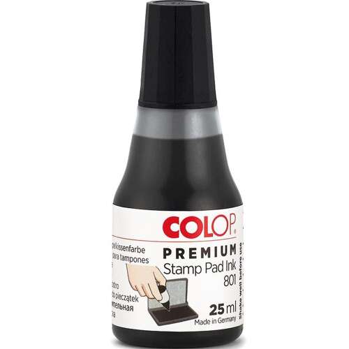 Colop Premium Stamp Pad Ink 801, 25ml, black