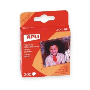 Öntapadó fotósarok, 18x17 mm, APLI, átlátszó, 200 db/csomag 136005421 - Etikettnyomtató és kellék