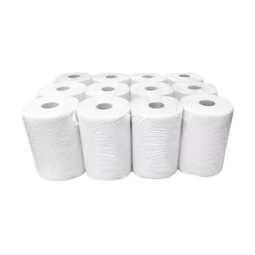 Kéztörlő 2 rétegű tekercses átmérő: 14 cm 100% cellulóz 12 tekercs/karton Bluering® hófehér 136006354