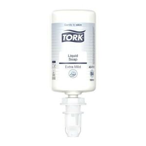 Folyékony szappan, 1 l, S4 rendszer, TORK "Érzékeny bőrre", fehér 136012984 - Tork