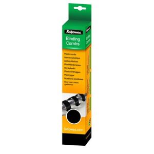 Spirál, műanyag, 16 mm, 101-120 lap, FELLOWES, 25 db, fekete 136014856 - Fellowes