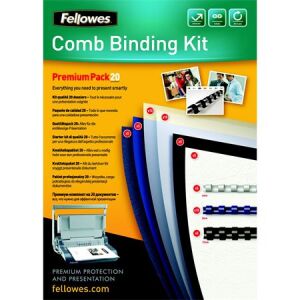 Kezdőcsomag műanyag spirálozáshoz, prémium, 20 dokumentum bekötéséhez, FELLOWES 136014903 - Fellowes