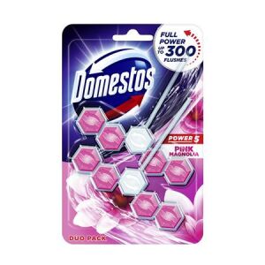WC frissítő blokk, 2 db-os,DOMESTOS "Power 5", pink magnólia 136016578 - WC illatosító