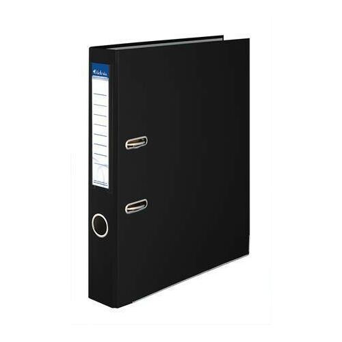 Iratrendező, 50 mm, A4, PP/karton, élvédő sínnel, VICTORIA OFFICE, "Basic", fekete 136016609