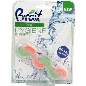 WC tisztító blokk, 2 fázisú, 45 g, "Brait Hygiene and fresh", fenyő 136017029 - WC illatosító