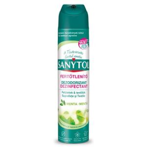 Légfrissítő, fertőtlenítő, 300 ml, SANYTOL, menta 136017117 - Légfrissítő