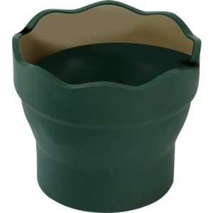 Ecsettál, műanyag, FABER-CASTELL "Click&amp;Go", zöld 136023890 - Ecsettál