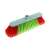 Giulia plastic broom head with red and green bristles