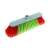 Giulia plastic broom head with red and green bristles