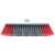 Giulia plastic broom head with red and grey bristles