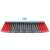 Giulia plastic broom head with red and grey bristles