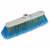 Giulia plastic broom head with blue and yellow bristles