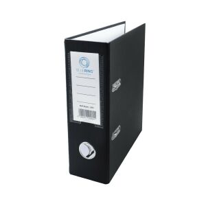 Bluemring A5 fekete emelőkaros iratrendező - ferde nézet - Gyűrűs mappa