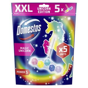 WC frissítő blokk, 5 db-os, DOMESTOS "Power 5", unikornis 136028228 - WC illatosító