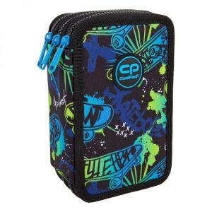 Cool Pack JUMPER3 Skate Night 3 rekeszes tolltartó gördeszka mintával - Tolltartó