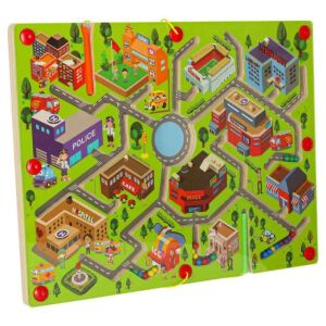 Magnetic maze game wooden board for travel in the city for 2 players 136040281 - Rocking horse & animal and Developmental Toy for Preschooler