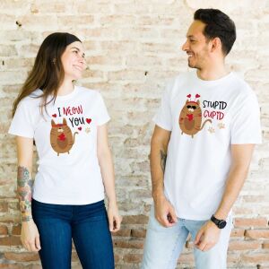 Meow love- macskás | grafikás páros pamutpóló 136060612 - Ajándék póló