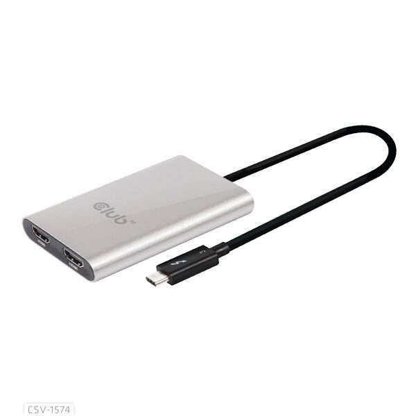 Club 3D Video Splitter - CSV-1574 (Thunderbolt 3 to Dual HDMI 2.0...