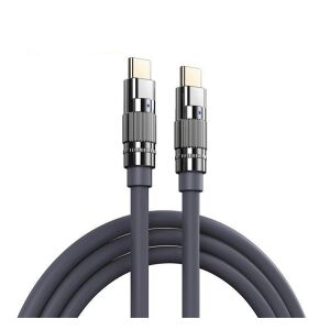 REMAX WEFON Type-C - Type-C adatkábel, 100cm, világosszürke, adatátvitelhez és töltéshez - Adatkábel