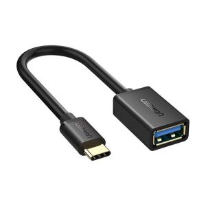 UGREEN US154 adapter kábel USB aljzat - Type-C, 15cm, FEKETE 136065137 - Ugreen