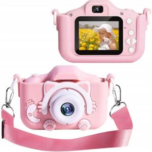 Aparat foto digital pentru copii Pisică - Roz