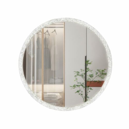 LED Kristallspiegel 60cm - Rund, Elegantes Design im Badezimmer