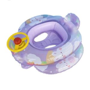 Felfújható csónak, úszógumi, kormánnyal, háttámlával, beülős, 75x58 cm, lila/kék 140639686 - Bébi úszógumi