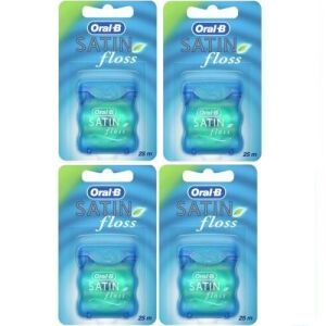 Zestaw 4 nici dentystycznych Oral-B Satin Floss, 25 m 136089336 - Oral-B