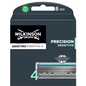 Set 8 Rezerve, Wilkinson Sword, Quattro Titanium Sensitive, Aloe Vera, Vitamina E si Jojoba 136089405 - Wilkinson
