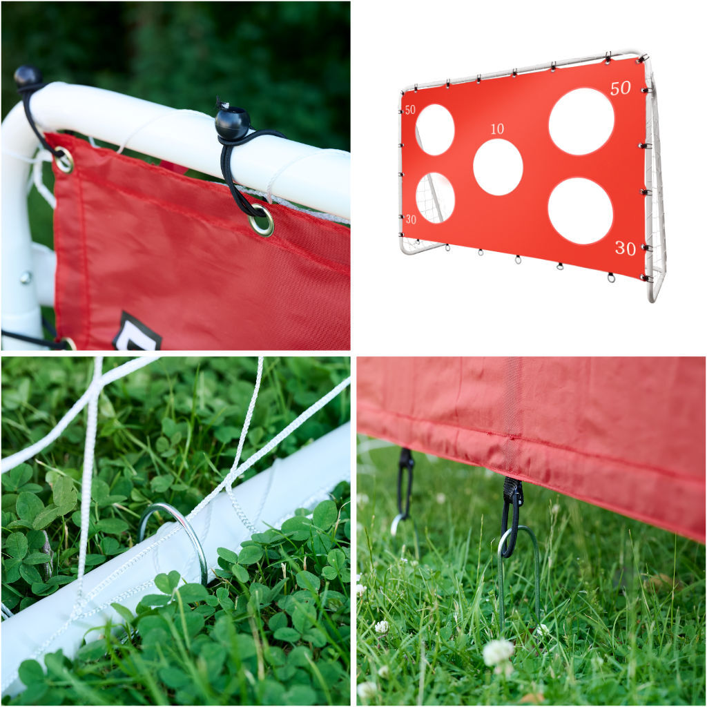 Gyermek foci edzőkapu 2in1 + pontossági alátét 215 x 153 x 76 cm