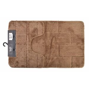 ZAC 2 darabos barna fürdőszobai szőnyeg készlet 50x37/50x80cm