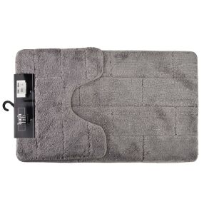 ZAC 2 darabos szürke fürdőszobai szőnyeg szett 50x37/50x80 cm