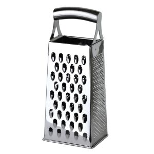 BASIC KITCHEN Rozsdamentes acél reszelő 10x8x25 cm