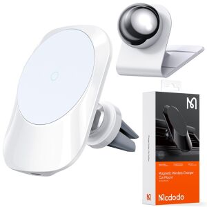 Mcdodo Magsafe Autós Tartó Töltővel Iphone 12 13-Hoz Fehér 136147772 - Autós pohártartó
