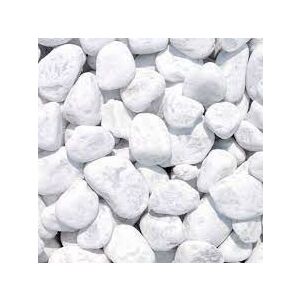 SCHERF márvány díszkavics kerek szemcsés 40-60mm PE zsák - Carrarai fehér 25kg 136157120 - Dekorációs kő
