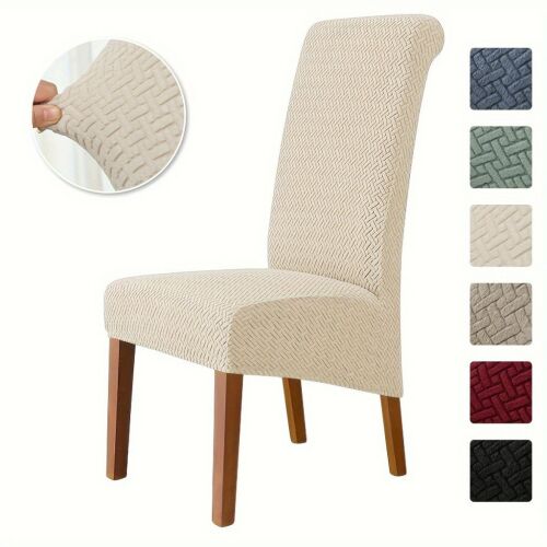 1 darab modern ebédlőszék huzat #Bézs szín - XL