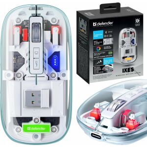 Vezeték nélküli egér Defender IXES MM-999 optikai 2400dpi 2.4GHz + Bluetooth AKUMULÁTOR kattintásmentes silent
