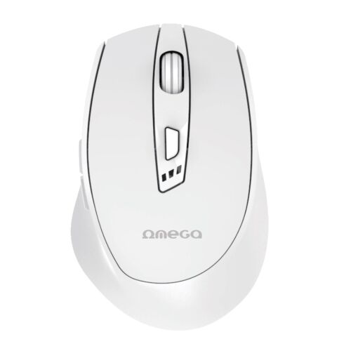 OMEGA MOUSE vezeték nélküli egér WIRELESS RECHARGEABLE USB-C FEHÉR [46036]